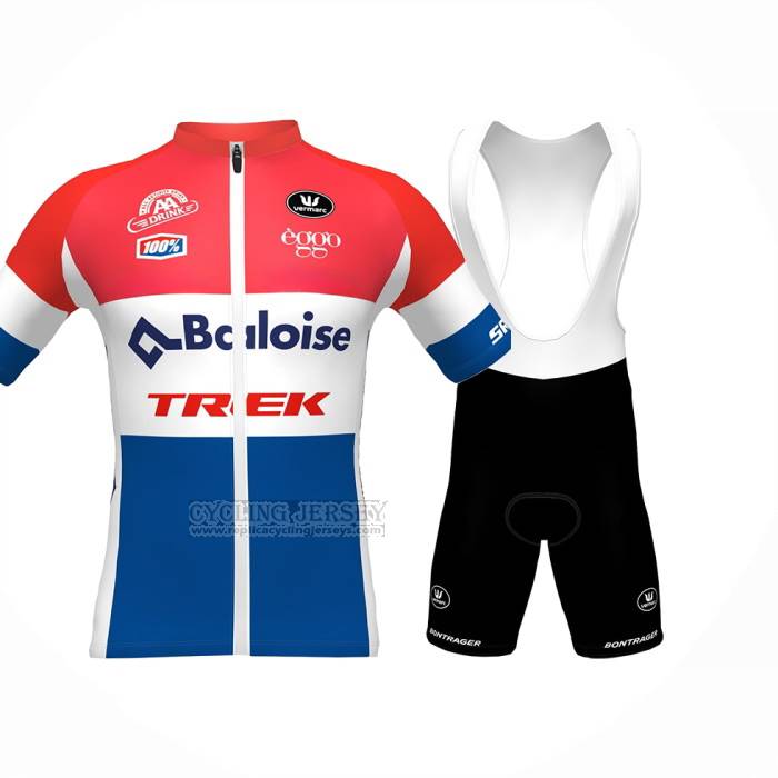2024 Cycling Jersey Baloise Trek Red White Blue Short Sleeve And Bib Short